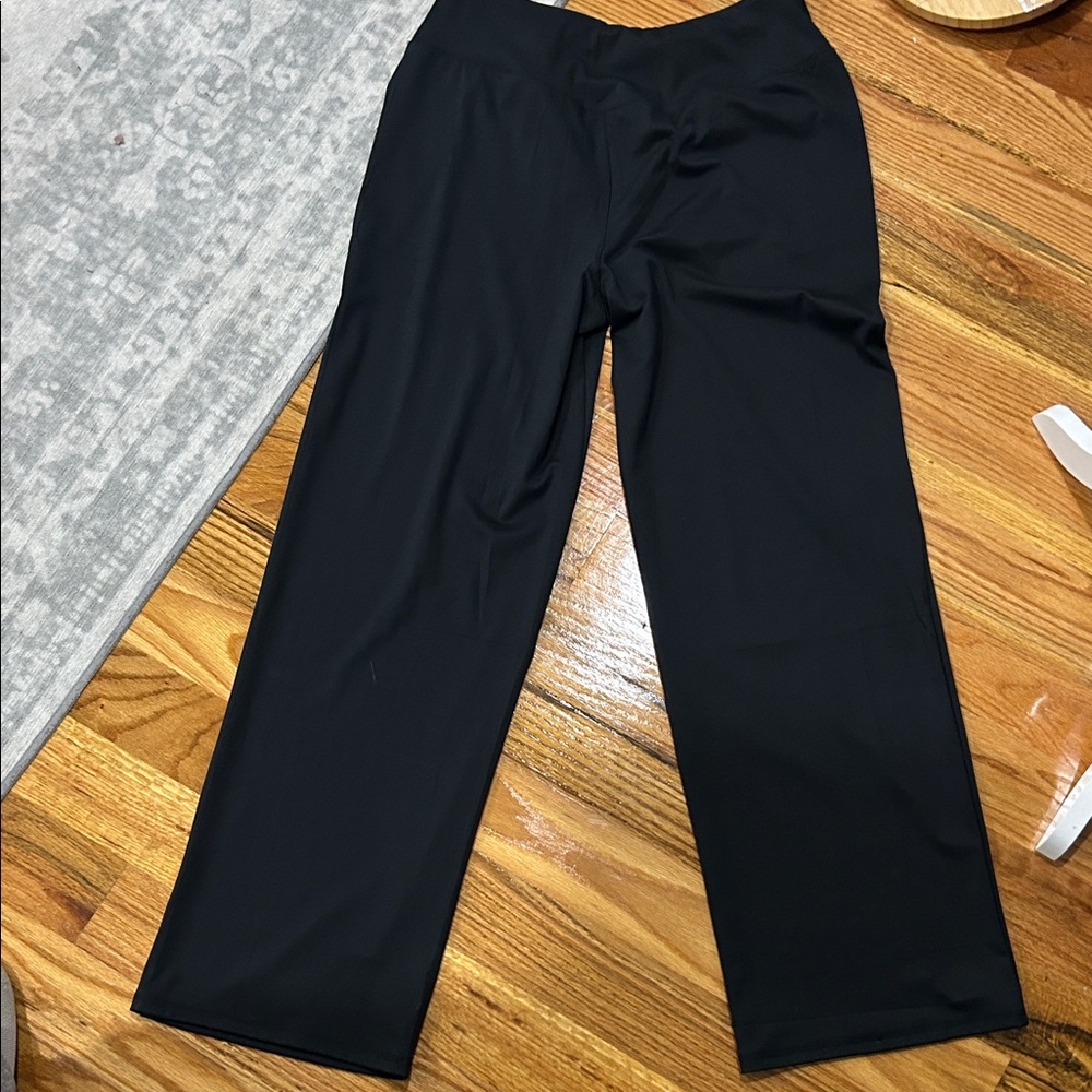 Black Wide-Leg Women's Pants - Picture 3 of 3